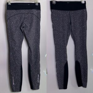 Nike Running Dri-Fit Triangle Print Leggings grey stone small women’s pants